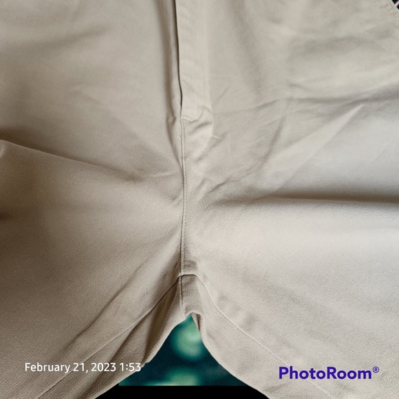 LAND'S END Classic Chino Pants Hi Rise Straight Leg Ivory Color Relaxed … - Picture 7 of 10